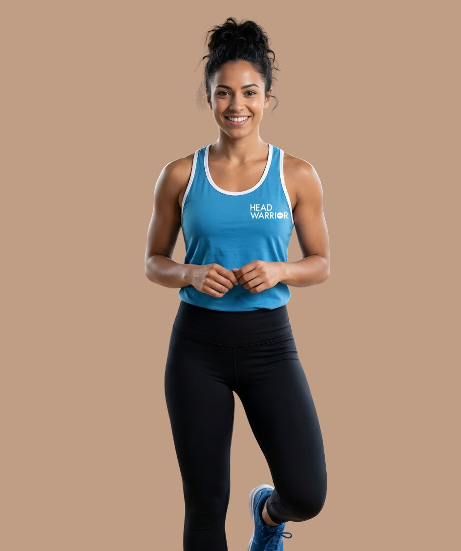 Vest gym tops light blue